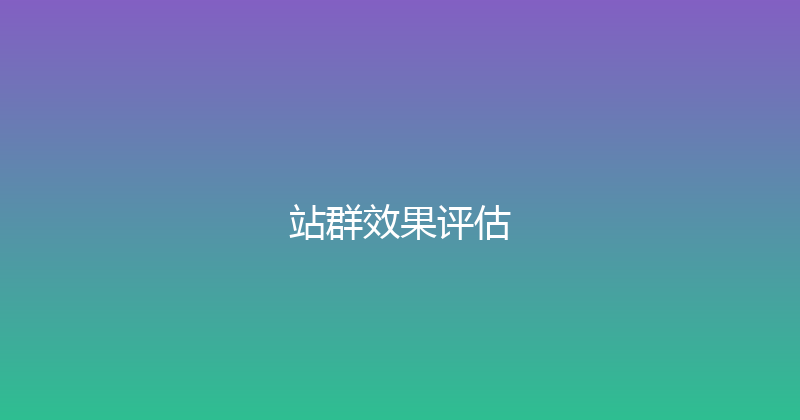 站群效果评估 封面图